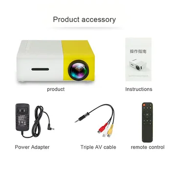 Projektör Çocuk YG300 Kablosuz Eğlence Mobil Ev MİNİ Taşınabilir Mini Mikro Projektör