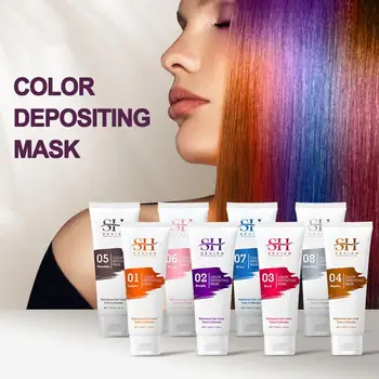 8 renk Moda 15 Günlük Saç Boyası Maskesi Hafif Boyama 100ML Kolay Formülü Boyama Saç 5 Dakika Bitki Dıy Maske Yıkama A4U6