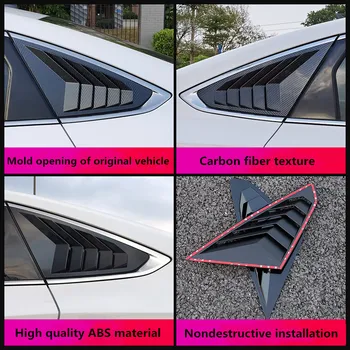 Changan EADO için artı 20/21/22 Kepenkleri Karbon fiber doku arka çeyrek pencere dekoratif çerçeve kapı kase kolu modifikasyonu