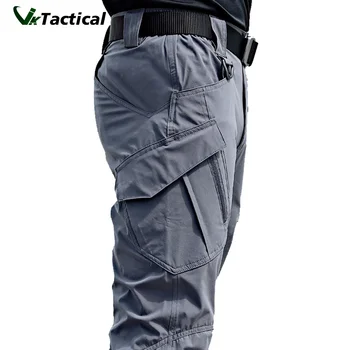 Yeni Erkek Taktik Pantolon Çoklu Cep Esneklik Askeri Kentsel Banliyö Taktik Pantolon Erkekler İnce Yağ Kargo Pantolon 5XL