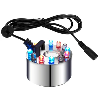 Mini Sis Makinesi, 12 LED Mister Sisleyici su çeşmesi Gölet Sis Makinesi Atomizer Hava Nemlendirici Cadılar Bayramı, Noel için