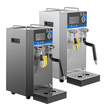 Ticari Süt Çay Dükkanı 10L Buharlı Kaynar Su Makinesi Çift Katmanlı Otomatik Paslanmaz Çelik Ekran Standı 220V 2500W RC-110B