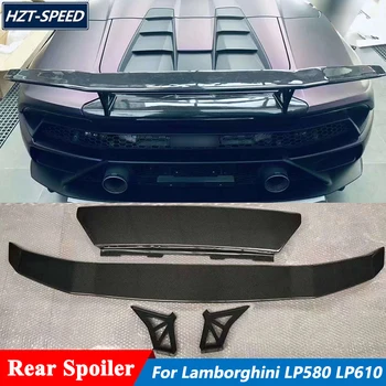 V Tarzı Karbon karbon fiber malzeme Bagaj Spoiler Arka Kanat Lamborghini Huracan LP580 LP610 Tuning 2014-2018