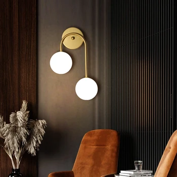 Modern İskandinav sanat tasarım duvar lambaları başucu lambası koridor ışıkları banyo yatak odası okuma kapalı dekor aydınlatma süslemeleri altın