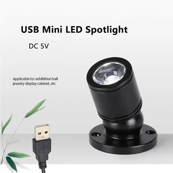 USB 5V 1W 3W LED Mini Spot Şarap Dolabı Vitrin Takı Vitrin Modeli dolap spot ışığı