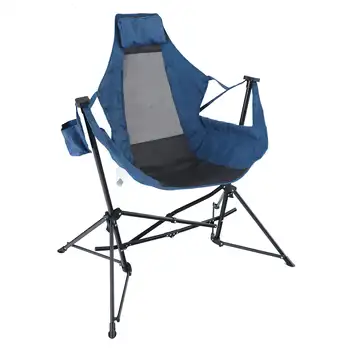 MF Stüdyo Katlanabilir Hamak kamp sandalyesi Bardak içecek Tutuculu, Mavi
