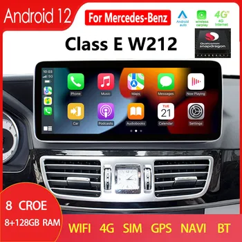 W212 Android 12 Kablosuz CarPlay Mercedes Benz E Sınıfı İçin 2009to2015 Araba Radyo GPS Navigasyon Multimedya oyuncu dokunmatik ekranı