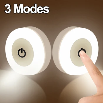 3 Modları LED gece ışıkları USB şarj acil manyetik taban duvar lambası yatak odası mutfak dolap dolap karartma dokunmatik ışıklar