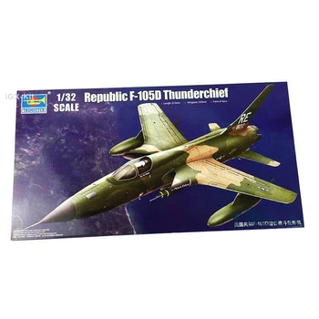 Trompetçi 02201 1/32 F105D Thunderchief Savaş Uçağı Uçak Askeri Montaj Plastik Oyuncak El Sanatları Modeli Yapı Kiti