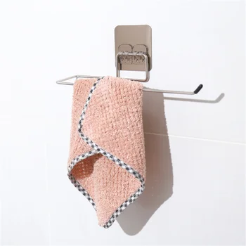 2 adet Asılı rulo kağıt havlu tutucu rulo kağıt havlu tutucu Yumruk Ücretsiz Banyo Havlu raf standı mutfak standı Kağıt Raf Ev Depolama