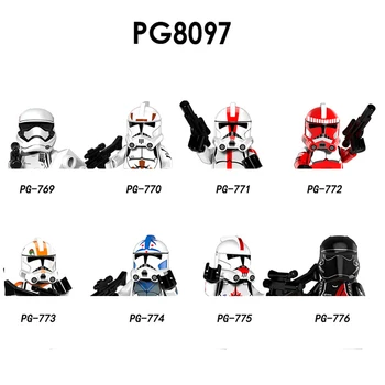 PG8097 Yapı Taşları 8 adet / takım Klon asker PG769 PG770 Tuğla PG771 PG772 PG773 Şekil PG774 PG775 PG776 mini Montaj Oyuncaklar