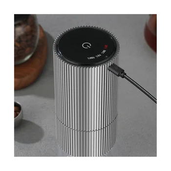 Elektrikli Kahve Değirmeni Otomatik Kahve Çekirdekleri Baharat Espresso Kahve Makinesi Makinesi USB şarj aleti Değirmeni Gümüş