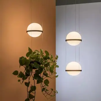 Iskandinav bitki avize Uzun Kordon Deco Pot lampe suspendue tasarım Modern sanat Dubleks Daire spiral merdiven cam küre avize