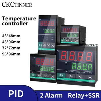 Çift Çıkışlı SSR ve Röle CH102 CH402 CH702 CH902 2 Alarm LCD Dijital PID Akıllı sıcaklık kontrol cihazı 100-240VAC
