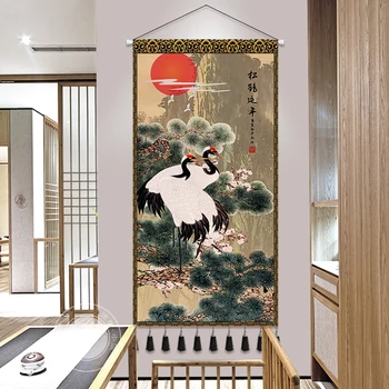 Geleneksel Çin Manzara Kaydırma duvar tablosu Vintage Odası Dekorasyon Goblen Oturma Odası Ofis Posteri Tuval Baskılar